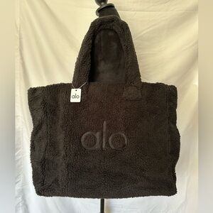 ALO Yoga Black Sherpa Tote Bag